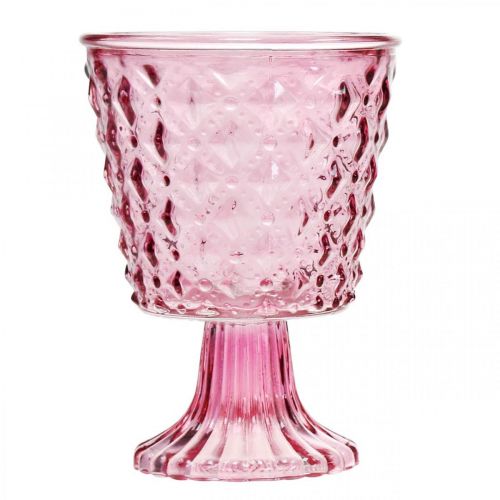 Floristik24 Ljushållare, bägareglas, glaslykta Ø11cm H15,5cm