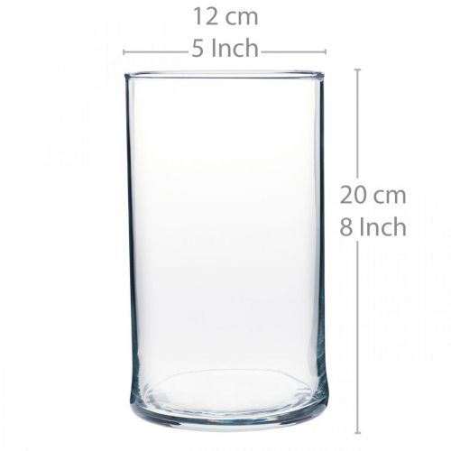 Artikel Glasvas klar cylindrisk Ø12cm H20cm