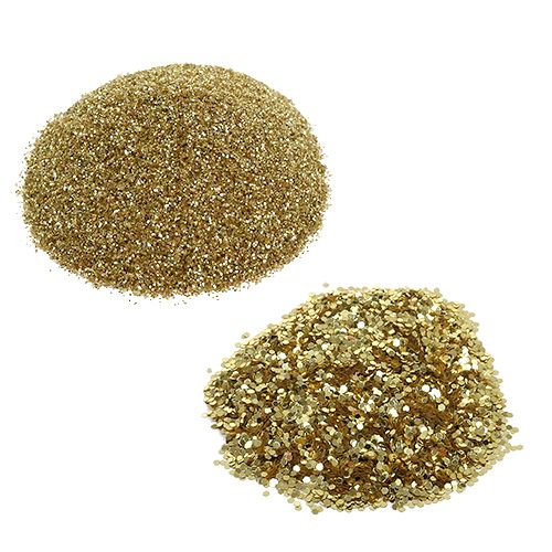 Glitter Mix i en 90 g guld doseringsflaska