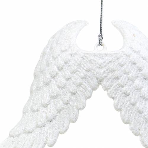 Artikel Julgransdekorationer änglavingar glittrande vita 16cm 12st