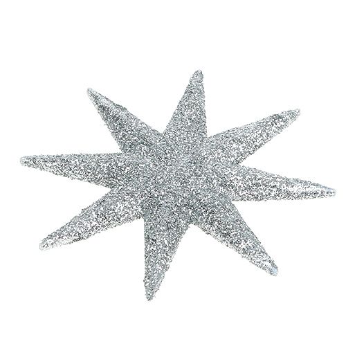 Artikel Glitterstjärna silver Ø10cm 12 st