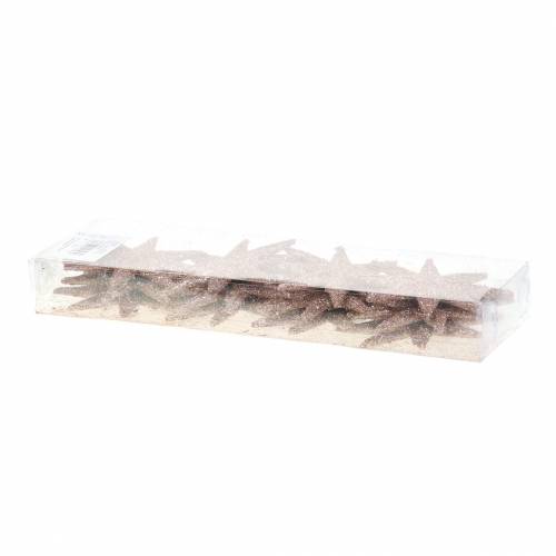 Artikel Stjärnglitter roséguld 10cm 12 st