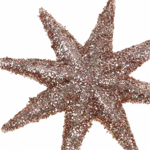 Floristik24 Stjärnglitter roséguld 5cm 20 st