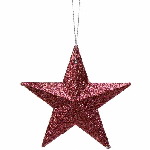 Artikel Glitter stjärnrosa mix 9,5/5cm 18 st