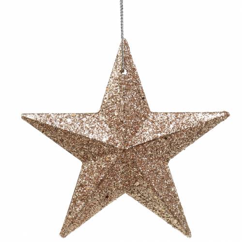 Artikel Glitter stjärnguldmix 9,5/5cm 18 st