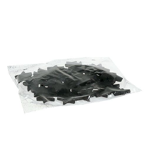 Glitter stjärnor svart 4-5cm 40st | Floristik24.se