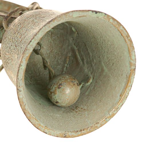 Artikel Metallklocka väggdekoration med hållare antik patina H58cm