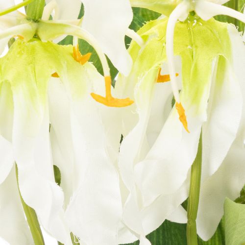 Konstgjord Gloriosa-blomma, vit och gul, elegant blommande gren för dekoration, 80 cm, 3 stycken | Floristik24.se