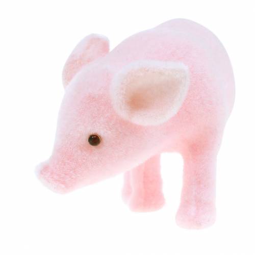 Floristik24 Lucky gris rosa flockade 9cm 6st
