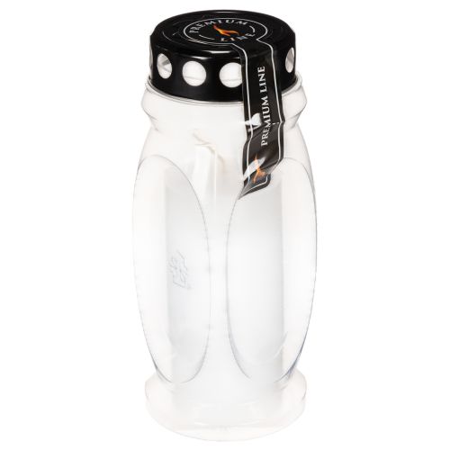 Gravljuslykta med svart lock 23 cm | Floristik24.se