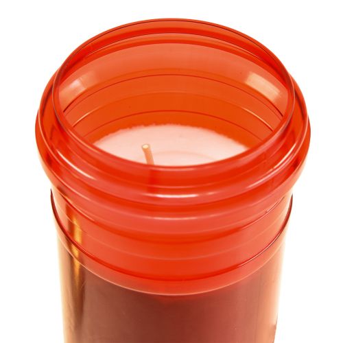 Gravljus röd plast 5 dagar Ø7,5cm H23cm