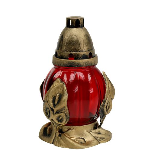 Floristik24 Grav ljusröd Ø12,5cm H19,5cm 6 st