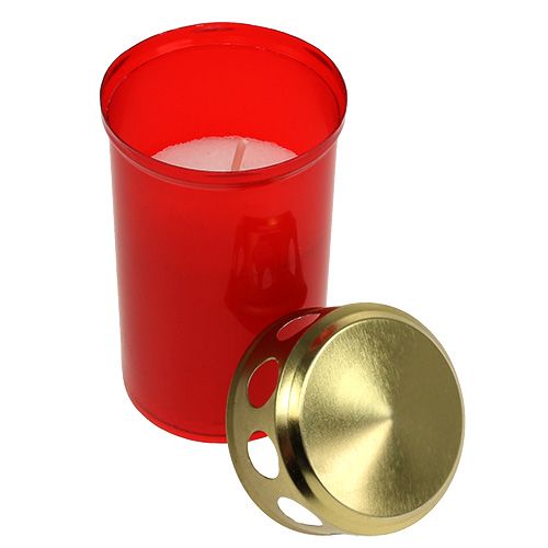 Artikel Gravljus cylindrisk röd Ø6cm H10cm 12 st