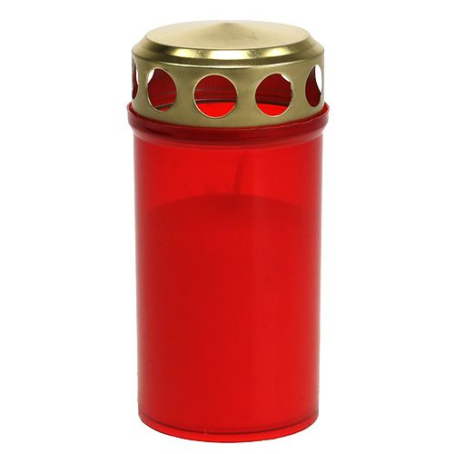 Floristik24 Gravljus cylindriskt rött Ø6cm H12cm 12 st
