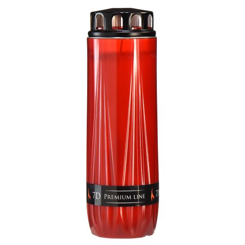 Floristik24 Gravljus Aura kyrkogårdsljus röd svart 7 dagar H24cm