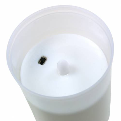 Artikel LED gravljus vit, varmvit timer batteridriven Ø6,8 H12,2cm
