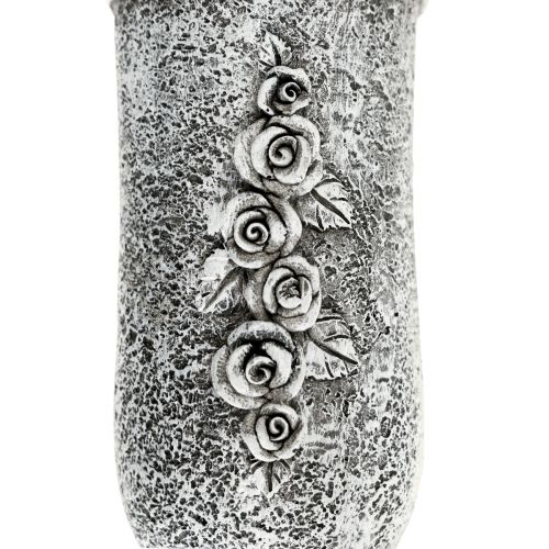 Floristik24 Gravprydnader begravningsblommor, gravvas med markspets L19cm