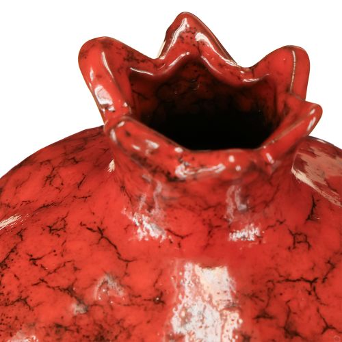Artikel Dekorativ vas i granatäpple i keramik, rödbrun, Ø10,5 cm, H12 cm