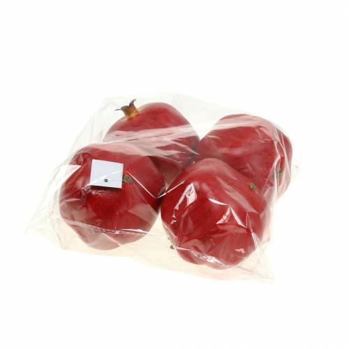 Dekorativ granatäpple röd 9,5 cm 4st
