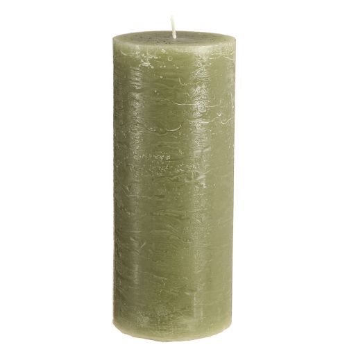 Artikel Stora ljus pelarljus olivgröna 85x200mm 2 st