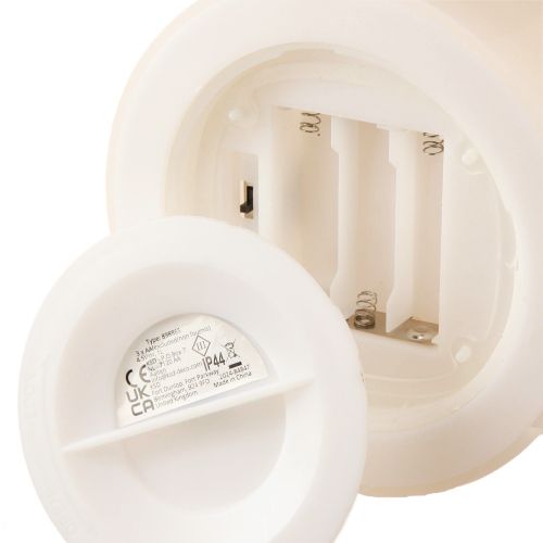 Artikel Stort LED ljus med timer för ute varmvit Ø12,5cm H20cm 2st