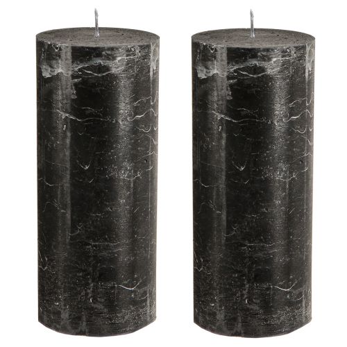 Artikel Stora pelarljus svart marmorlook 85x200mm 2 st