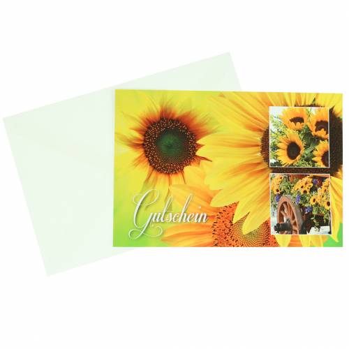 Floristik24 Kupong solros med kuvert 5st