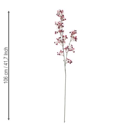 Artikel Gypsophila Konstgjord Baby&#39;s Breath Bordeaux 106cm 2st