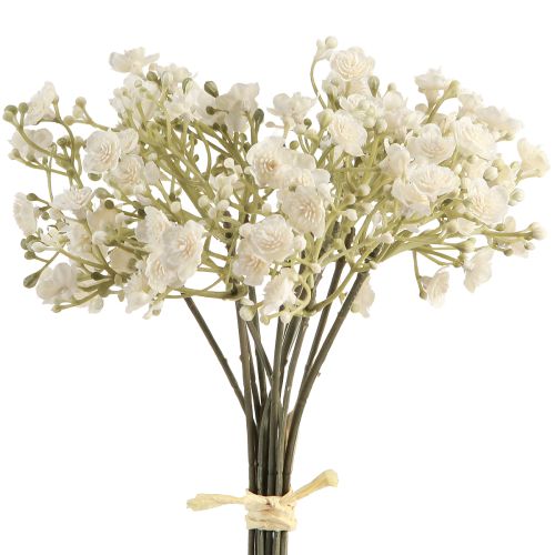 Artikel Gypsophila konstgjord babyandning i ett knippe vita 23 cm 12 st