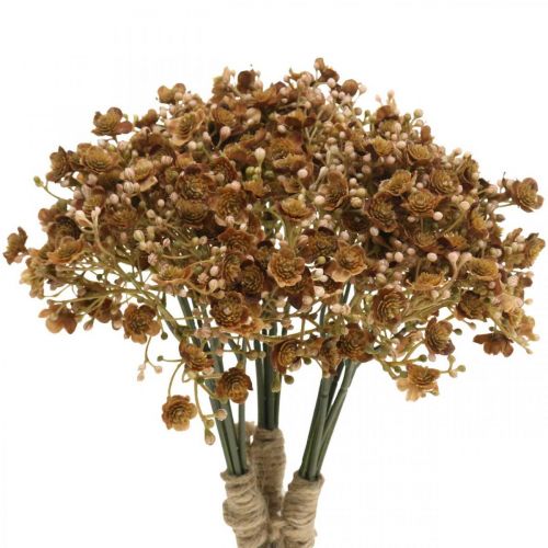 Floristik24 Gypsophila konstbrun till höstbukett 29,5cm 18p