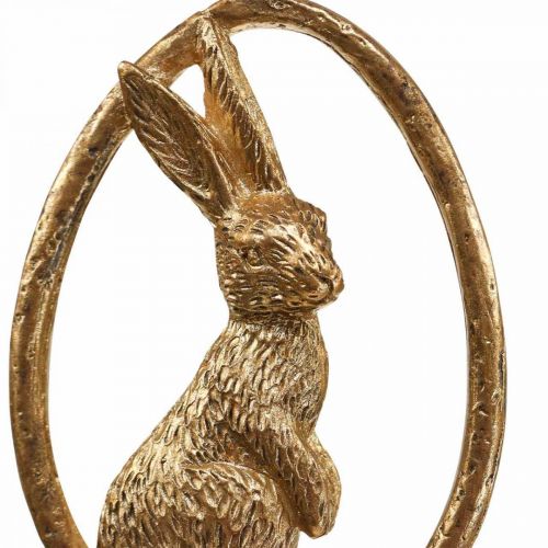 Floristik24 Påskhängande dekoration Påskhare dekoration ägg guld 9cm 6st