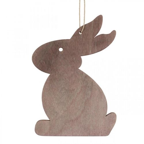 Floristik24 Påskhängande dekoration, påskhareträ, påskhänge 12cm 12 st