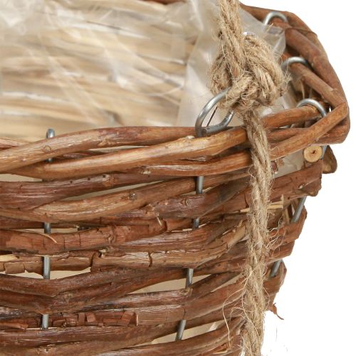 Artikel Hängkorg blomkorg 2 korgar trä natur Ø20cm/26cm