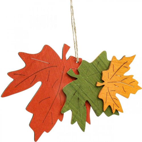 Artikel Höstdeco hänge träblad lönnlöv 22cm 4st