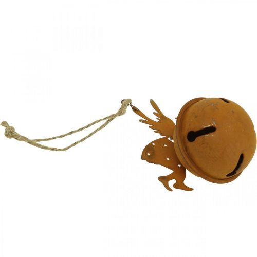 Floristik24 Julklocka deco angel rust deco hängare H10cm 4st