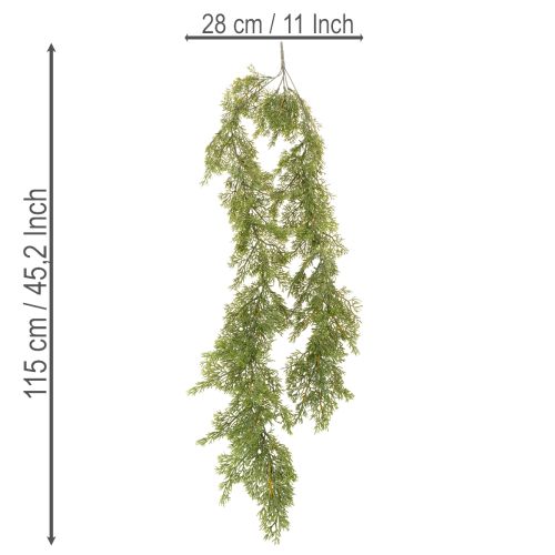 Konstgirlang av barrträdsgrenar för bord och fönster 115 cm | Floristik24.se