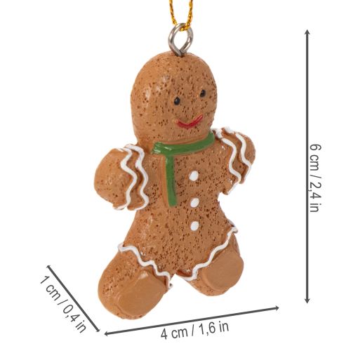 Dekorativa pepparkaksgubbsprydnader till julgranar, 6 cm, 12 stycken | Floristik24.se