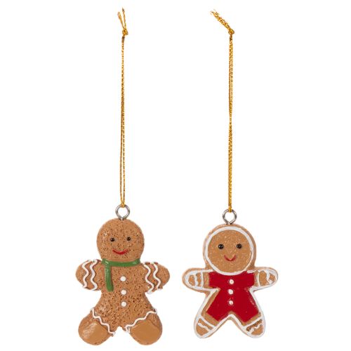 Dekorativa pepparkaksgubbsprydnader till julgranar, 6 cm, 12 stycken | Floristik24.se