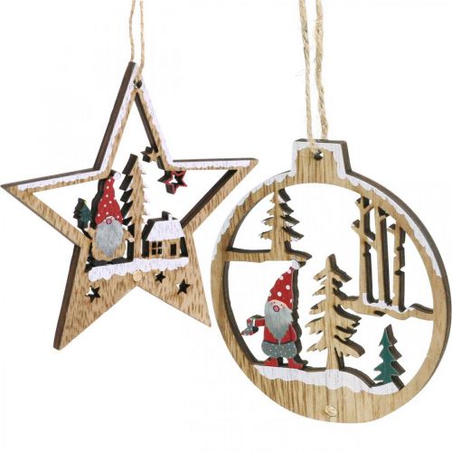 Floristik24 Julhänge julgransdekorationer tomte 8/10cm 12st