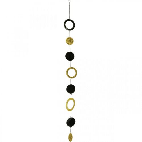 Juldekoration hängande dekoration guldsvart L124cm 8 element