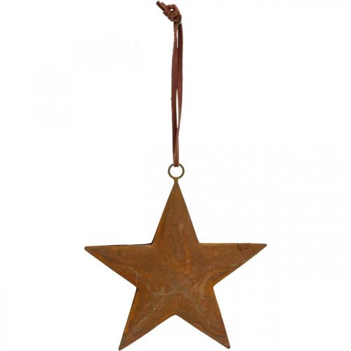 Floristik24 Julhänge stjärna metall stjärnrost utseende H13,5cm