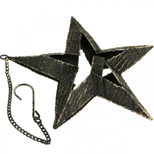 Artikel Värmeljushållare metall julstjärna dekoration beige 22,5cm