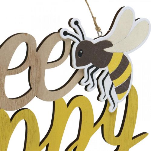 Artikel Dekorativ skylt bi "Bee Happy" sommardekoration trä 31×18cm 2st