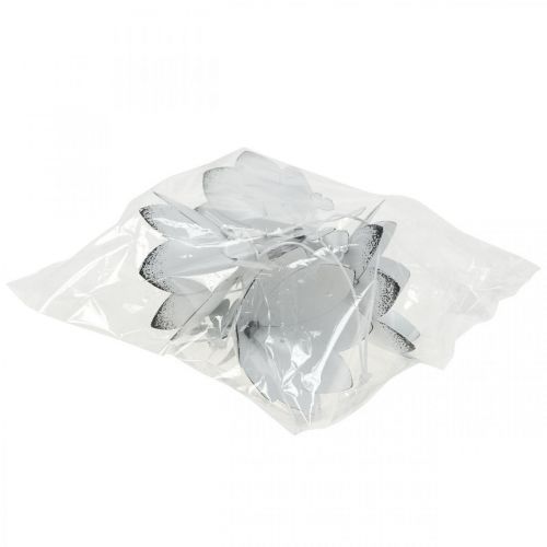 Artikel Hänghänge Tomtedekoration Metall Vit Ø6cm H9cm 4 st