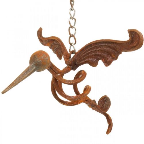 Floristik24 Hummingbird trädgårdsdekoration patina metall fågel för upphängning 24×19cm