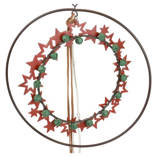 Artikel Hängdekoration Juldekorationsring metall trä vintage Ø19cm
