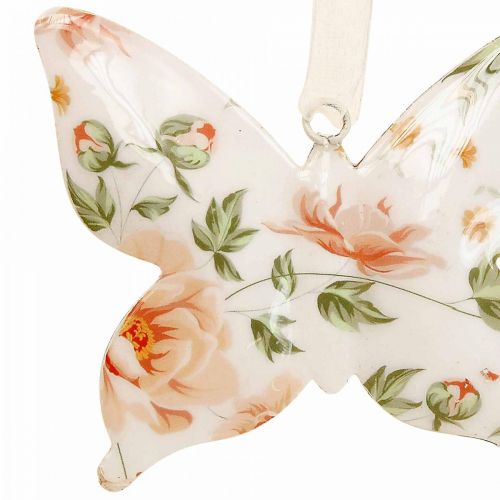 Deco fjärilar metall deco galge blommor B12×H10cm 3st