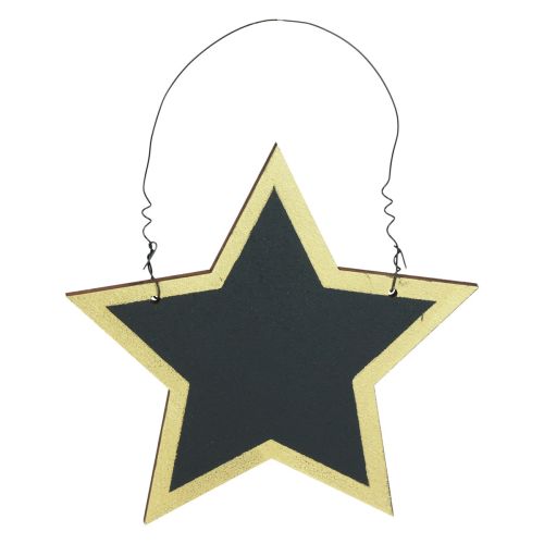 Artikel Trästjärnor svart guld dekorativa galgar jul Ø15cm 8st