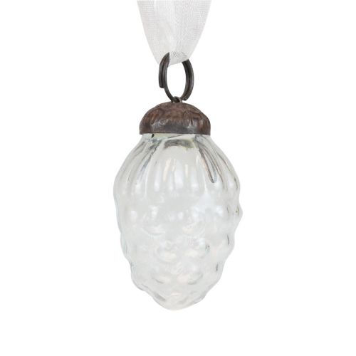 Artikel Juldekorationer glas dekorativa galgar glaskottar 3×4,5cm 12 st