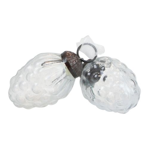 Artikel Juldekorationer glas dekorativa galgar glaskottar 3×4,5cm 12 st